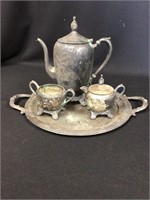 F.B Rogers Plated Tea Set