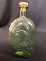 General George Washington Green Glass Bottle