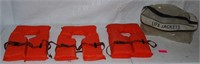 3 - TYPE II PFD'S FOR ADULTS WITH PLASTIC CASE