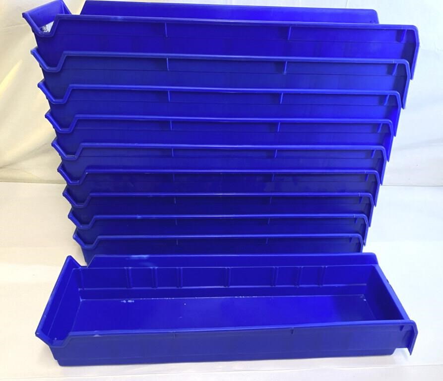 *Large Blue Plastic Tool Hardware Bins 10 Total