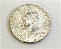 1965 Kennedy 40% SILVER Half Dollar