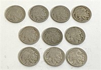 Buffalo Nickel LOT of 10 Total