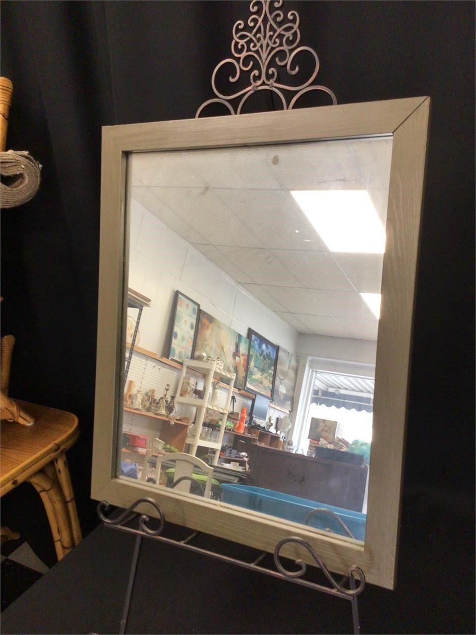 Wood Framed Mirror 18.75" x 23"
