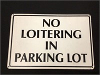Metal No Loitering Sign 12" x 18"