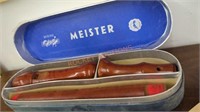 Vintage German meister recorder and case