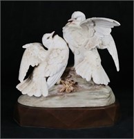 Cybis Porcelain Figure Group Turtle Doves