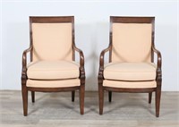 Pair Of French Empire Style Armchairs