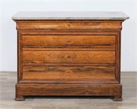 Marble Top Four Drawer French Commode