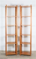 Pair Frank Lloyd Wright Style Bookshelves