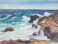 Stanley Wingate Woodward Watercolor Seascape