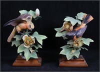 Royal Worcester Pair Baltimore Oriole Figures
