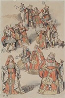 Charles Henri Pille Illustration King & Queen