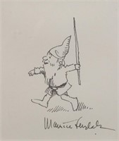 Maurice Sendak Pen & Ink Drawing Gnome