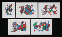 After Joan Miro 5 Lithographs Volume II