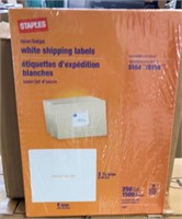 750 sheets white shipping labels