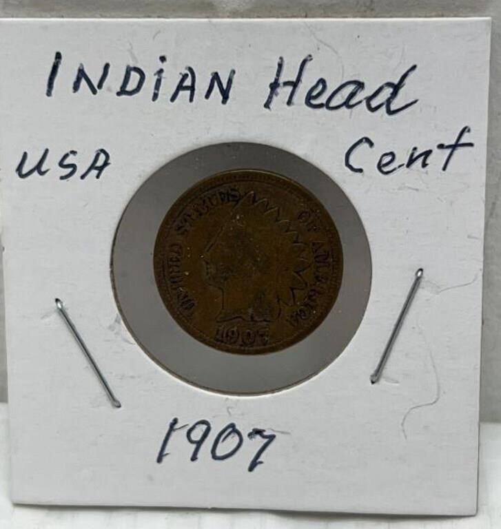 1907 Indian head penny