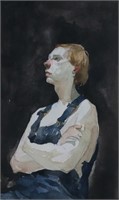 Bruce North Watercolor The Mime