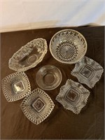 Cut glass bowls, formed glass bowls