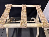 Needlepoint Wooden Luggage Rack