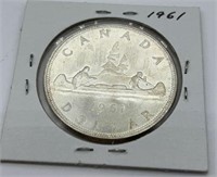 1961 Canadian silver dollar uncirculated