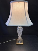 Cut Glass and Brass Lamp