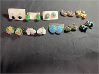 10 pair vintage earrings