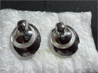 Vintage Monet silver tone earrings