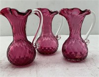 6x4 Rossi cranberry decorative vases