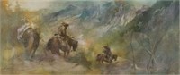 Bob Crofut Oil on Canvas Riders on Horseback