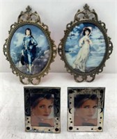 17x12 vintage portraits and 5.5x7.5 in silver