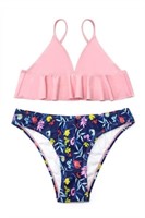 2 PACK - SIZE 6/8 GIRLS SHEKINI 2PEICE SWIMSUIT