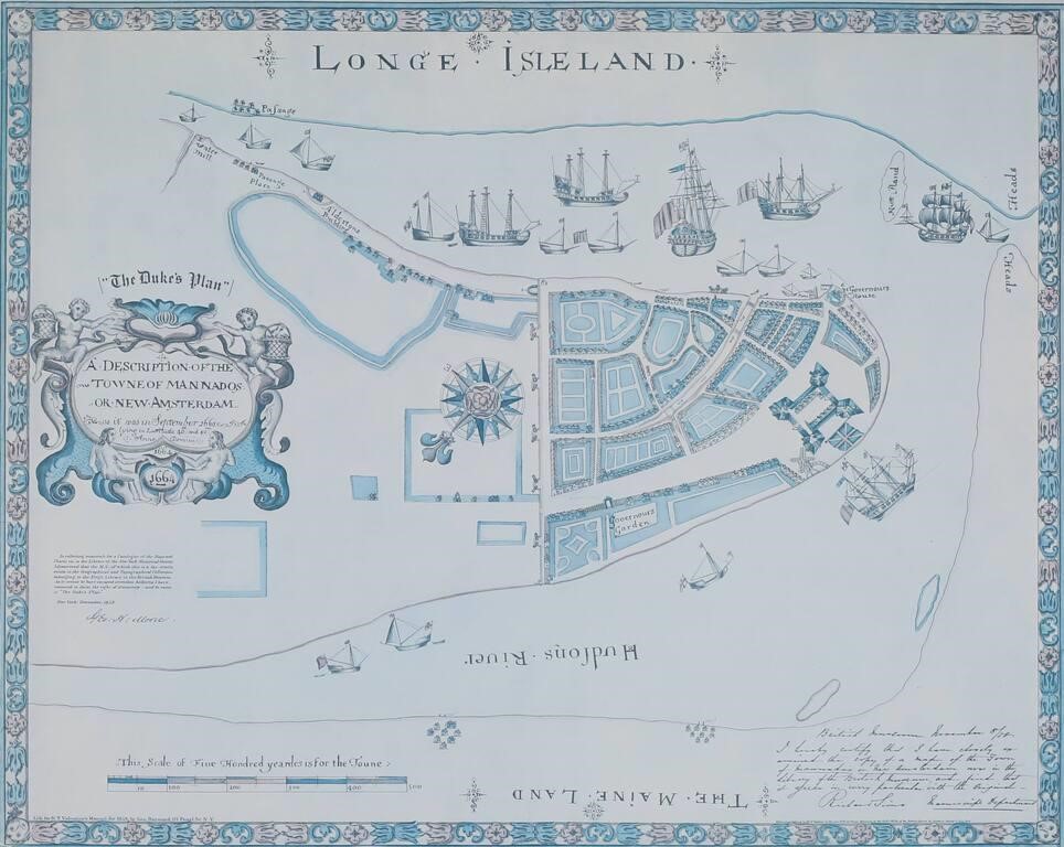 The Duke's Plan Reproduction Long Island Map Print