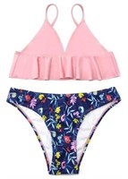 Size 6-8 SHEKIKI Girls Swimwear Two Piece Swimwear