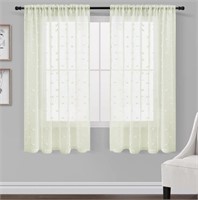 2Pcs 52x63Inch Guken Cream Curtain for Small