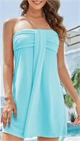 Small AS ROSE RICH Womens Strapless Sundress