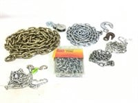 Large Lot of Chains & Hooks