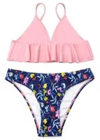 Size 6-8 SHEKIKI Swimwear Two Piece Girls Swimsuit