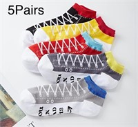 5Pairs Size 6-10 Kasutoo Novelty Low Show Socks