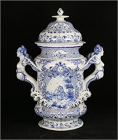 After Willem Van Der Kool Porcelain Lidded Urn