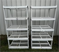 (2) PLASTIC STORAGE SHELVES