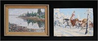 Alfred Vetromile 2 Oils on Wood Panel