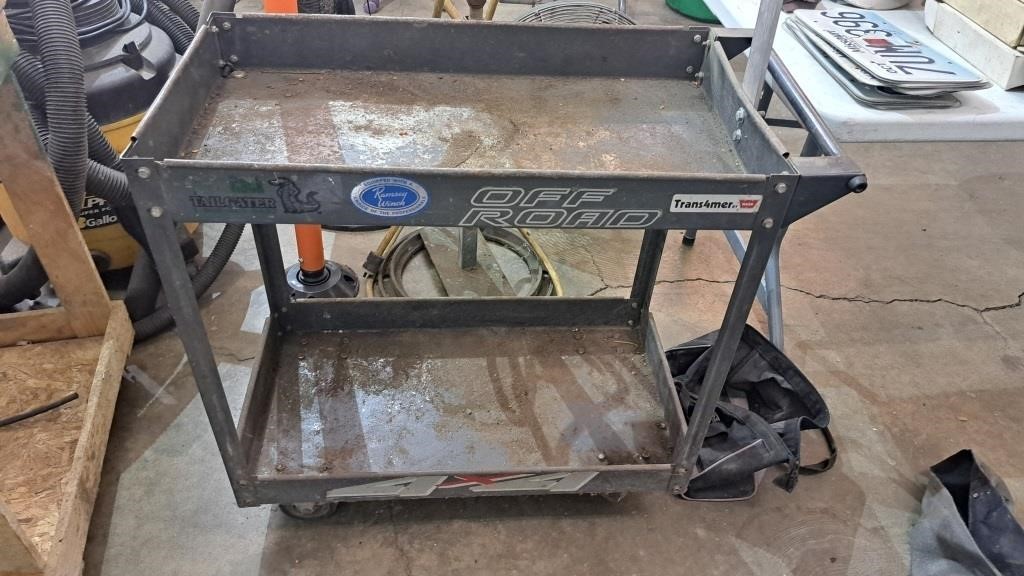 Roll around steel shop cart