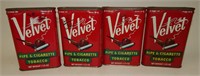 4 Velvet Tobacco Tins