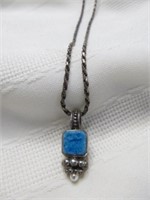 Lapis Lazuli & Sterling Silver 18" Rope Necklace