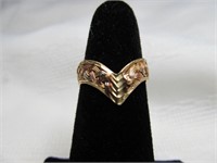 14k Rose Gold Braided Scroll Lady's Ring Size 6.5