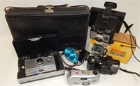 Lot of Vintage Cameras - Polaroid, Kodak, Fuji