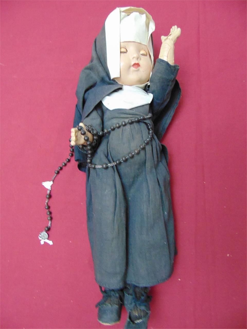 Old Nun Doll, Age Related Damage, Eyes Open