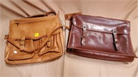 Lot of 2 Vintage Leather Briefcases