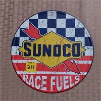 Sunoco Race Fuels Round Metal Sign