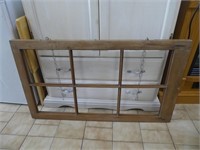 Decorative Hanging Vintage Window Frame, 24" X 42"